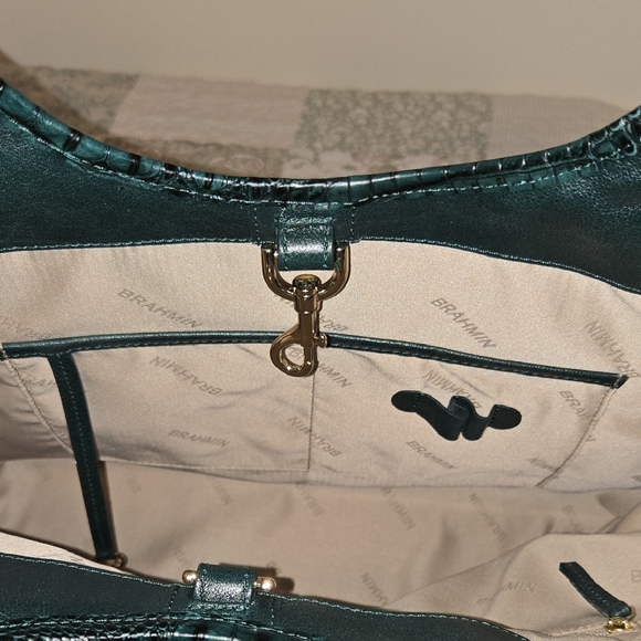 BRAHMIN IONA LEATHER TOTE in GREEN JUPITER. NWT EXCLUSIVE - Picture 12 of 15